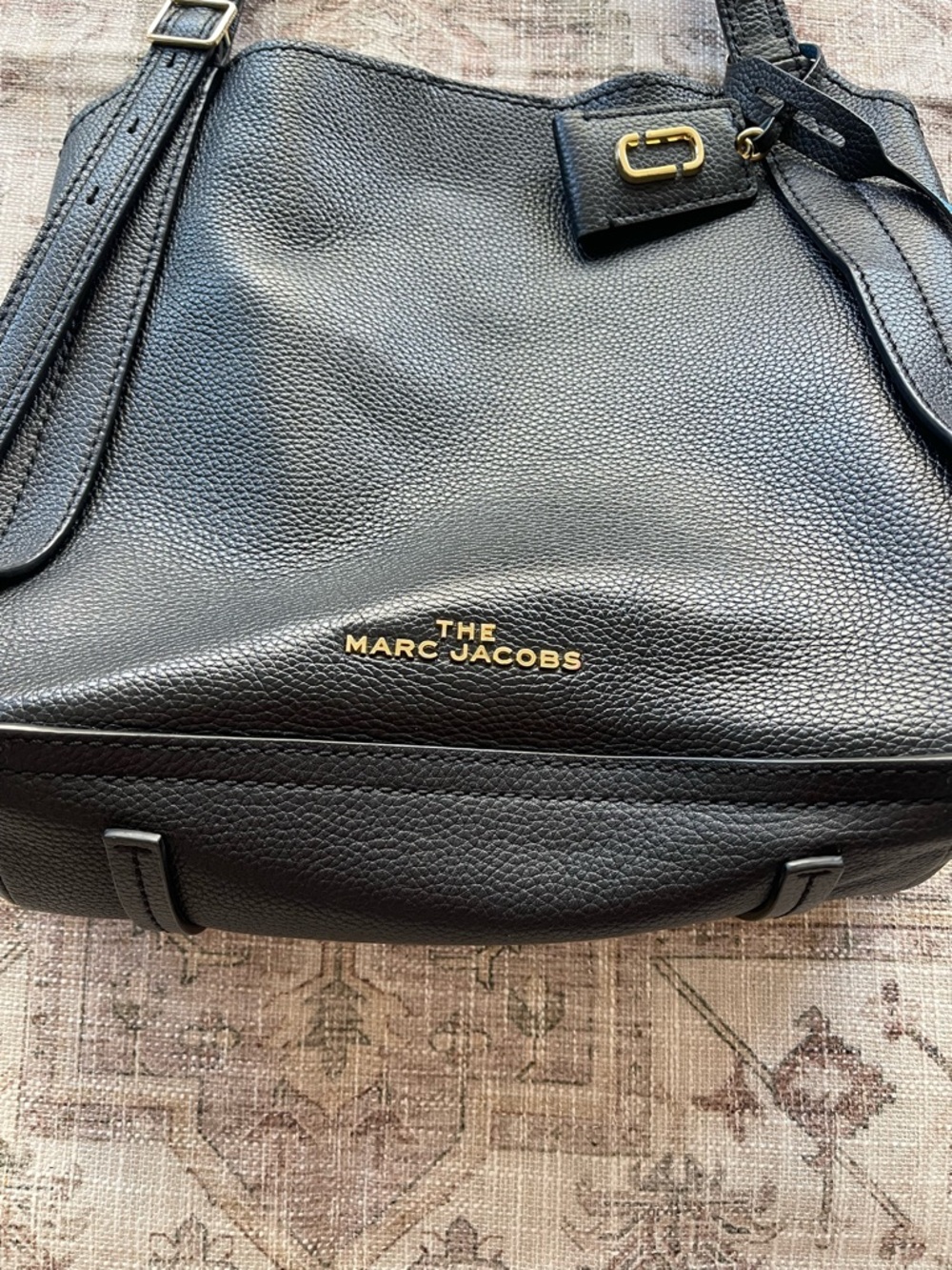 Marc Jacobs Editor Black Pebbled Leather Shoulder Hobo Tote - Picture 8 of 16